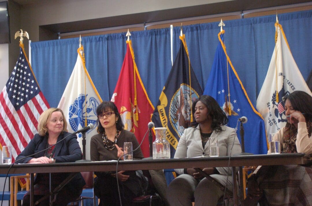 L-R: Elizabeth Whalen, Albany County Department of Health Commissioner; Annabella Roig,  Capital Region Director of Health Planning for NYS Department of Health; Heidi Iyok, MPH at NYS Department of Health AIDS Institute; Angela Antonikowski, Albany Medical Center Director of Behavioral Science and Director of Research for Dept. of Family and Community Medicine. Ali Hibbs/Spotlight