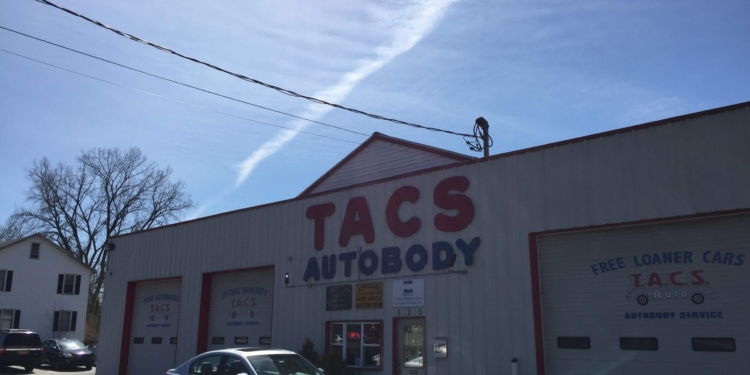 T.A.C.S. Autobody on Route 9W in Glenmont has submitted its expansion plans to the Town of Bethlehem Planning Board for review. Tricia Cremo/Spotlight