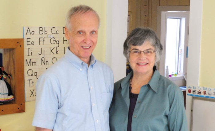 Blossom Montessori Learning Program founders Gus and Noreen Cadieux. Michael Hallisey/Spotlight
