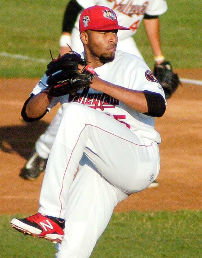 Tri-City starter Hector Perez winds up during the top of the first inning. Rob Jonas/Spotlight