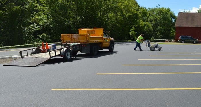 Projects such as the paving and striping of the new parking lot at Lawson’s Lake Park are similar to the types of activities youth offenders in the Project Growth program will participate in to pay back restitution while learning a trade. 
Photo provided