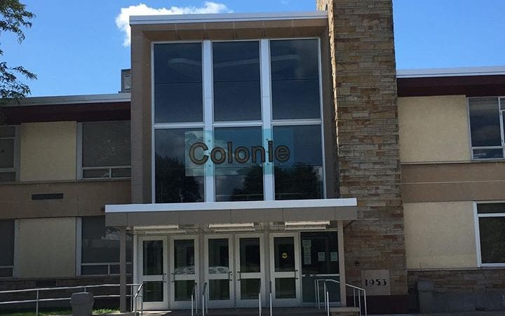 The South Colonie Central School District had five schools go into lockout this morning. Kassie Parisi/Spotlight News