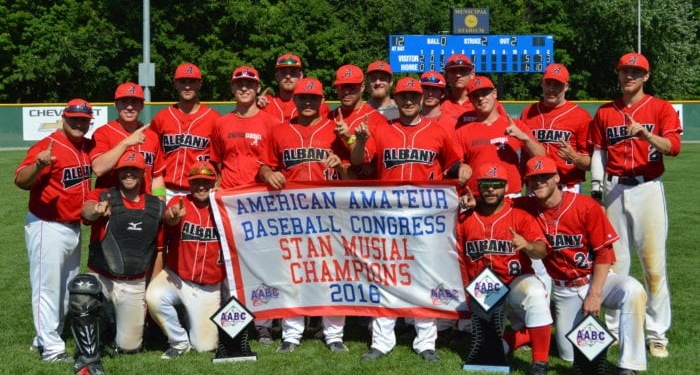 The Albany Athletics won their second AABC Stan Musial World Series title in four years Sunday, Aug. 7, in Waterbury, Conn. Submitted photo