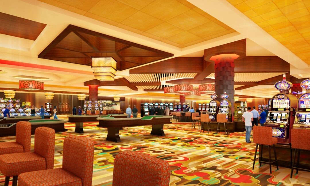 Rendering of main gaming room at the new Rivers Casino & Resort in Schenectady // Courtesy: Grammercy Communcations