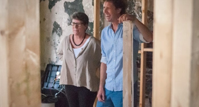 Barbara Nelson and Adam Frelin happy to see project running. Michael Hallisey/TheSpot518