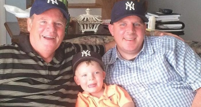 Three generations: Daniel Baggott, left, with grandson Connor and son Scott. Submitted photo