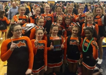The Bethlehem Pop Warner junior varsity cheer team advances to the Eastern Region championships. Submitted photo