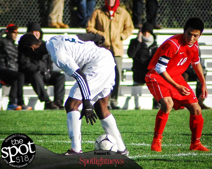 SPOTTED: Guilderland vs. Shenendehowa Section 2 Class AA boys soccer playoffs Oct. 28. Photo by Rob Jonas/Spotlight