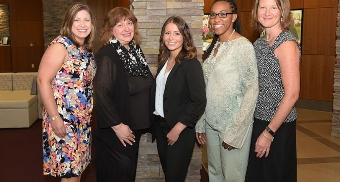 eft to Right: Maria D’Amelia – Stewart’s Shops Corp., Lisa Frisch – The Legal Project, Kasey Carota – Stewart’s Shops Corp., Carmen Duncan – Mission Accomplished Transition Services, and Angela Mash – Stewart’s Shops Corp