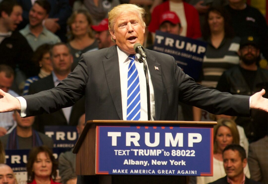 President-Elect Donald Trump at the Times Union Center. (photo by Jim Franco/SpotlightNews)