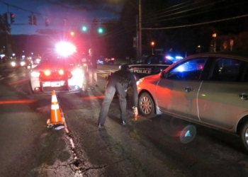 A man was hit by a vehicle on Western Avenue on Thursday, Nov. 3. (photo by Tom Heffernan/special to spotlightnews.com)