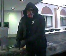 Suspect wanted in connection with the attempted robbery of an ATM in Colonie (photo via Colonie Police)