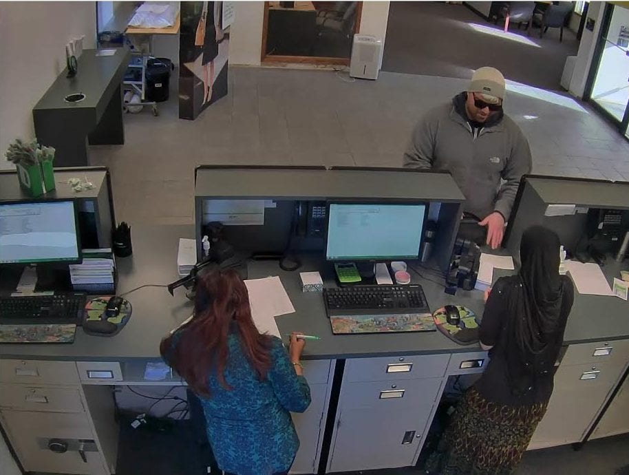A male suspect allegedly robs TD Bank on Central Avenue. Photo from Colonie Police Department