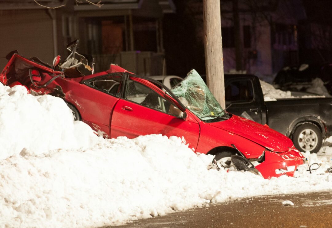 A one car crash on Central Avenue in Colonie (photo by Jim Franco/Spotlight News)