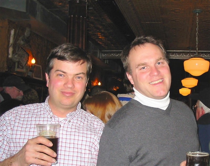 Chatham Brewing co-founders Tom Crowell and Jake Cunningham at their launch party in 2007 / Photo: Chatham Brewing