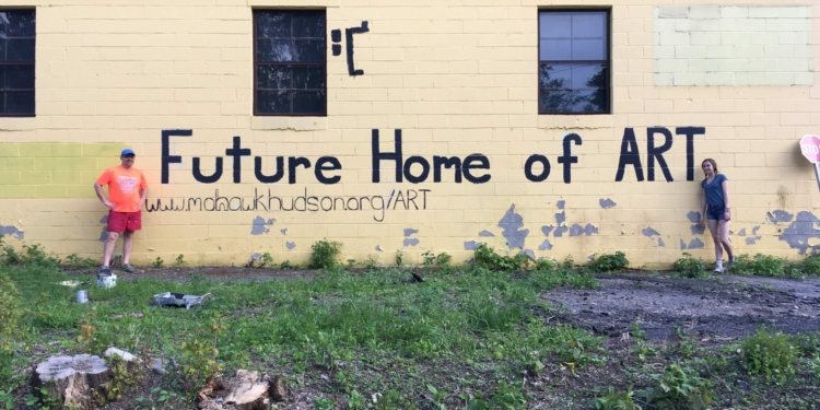 Proposed site of first ART mural at Adams St. and Hudson Ave. in Delmar. / Photo: MHLC