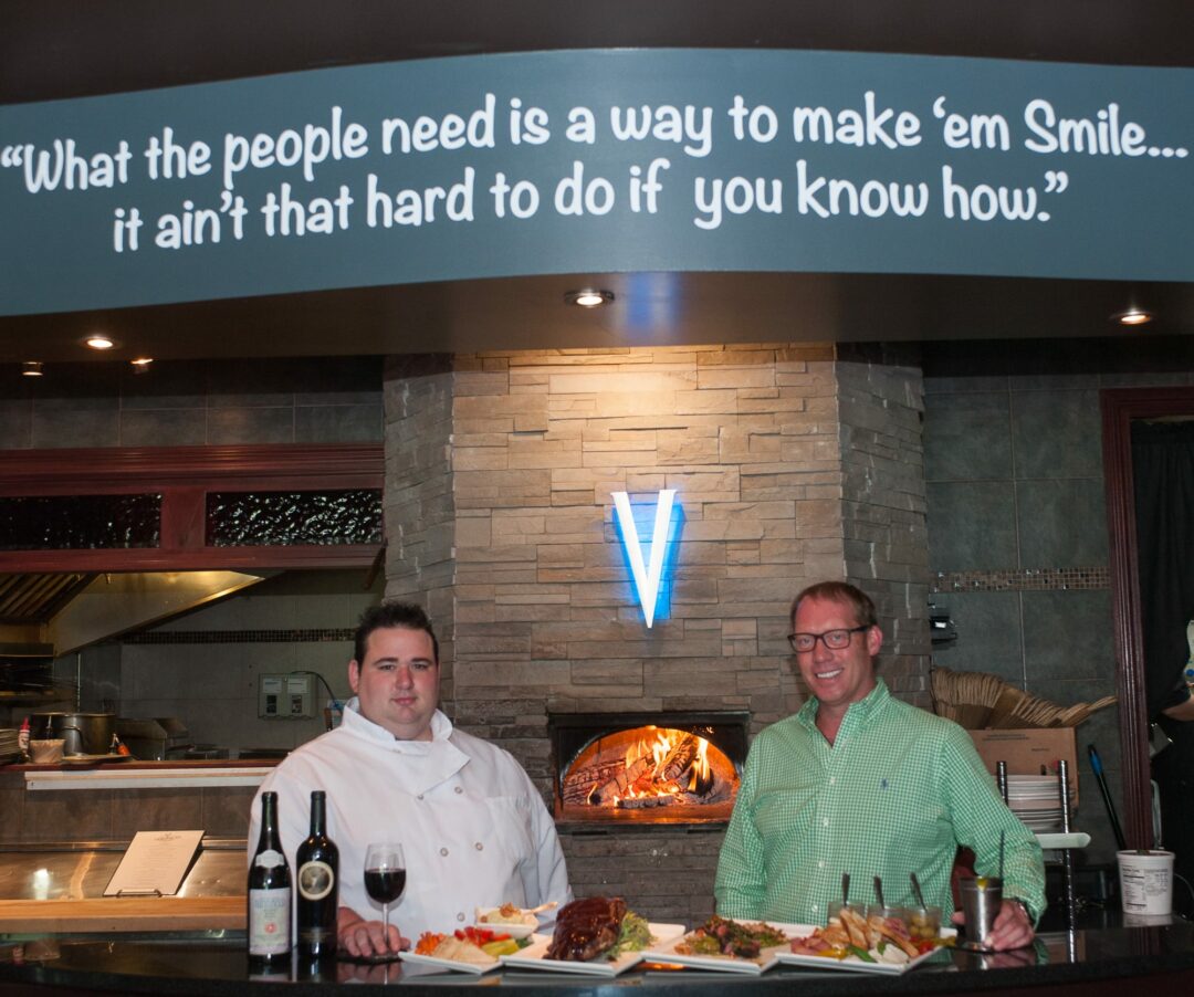 Executive Chef Alex Carusone and Peter Blackman (photo by Jim Franco/Spotlight News)