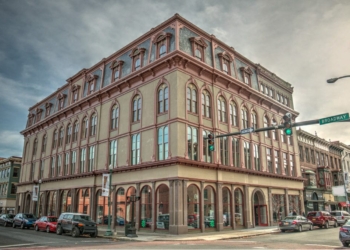 The exterior of the Quackenbush Building at 30 Third St., in downtown Troy, home to the Tech Valley Center of Gravity. The building’s renovations were paid for in part through the Historic Tax Credit. 
Photo by Tom Tounge