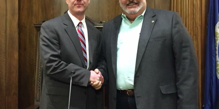 Chair of the Albany County Legislature Andrew Joyce and Legislator Paul Burgdorf, a Republican