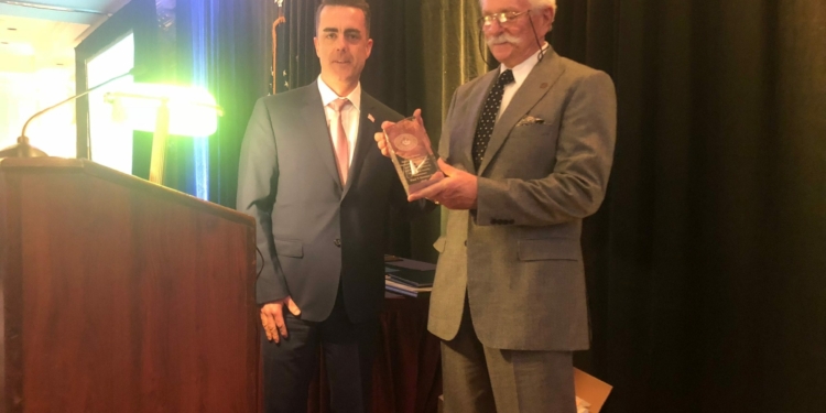 Quoting Mae West when accepting his award, Devane said, “If I had known I was going to live this long, I would have taken much better care of myself.”
(Photo by Dennis Yusko, Office of the 
Albany County Legislative Majority)