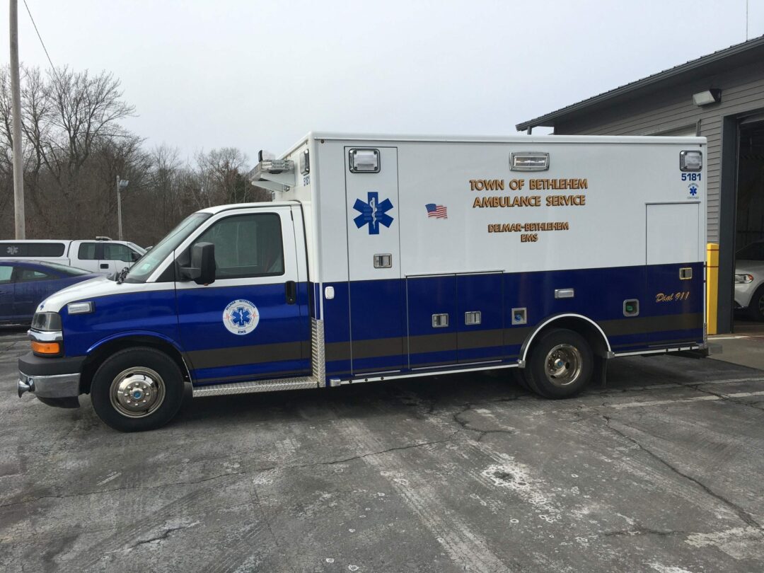 After five years, DBEMS recently decided it was time to unify its fleet of ambulances. “We had ambulances in three different colors, said DBEMS Chief Steve Kroll. “We decided to rebrand in a color that was all our own. Not the red of Delmar or the gold of Bethlehem. We are Delmar-Bethlehem. One agency to serve the whole town. And we picked blue.”
Photo by Steve Kroll