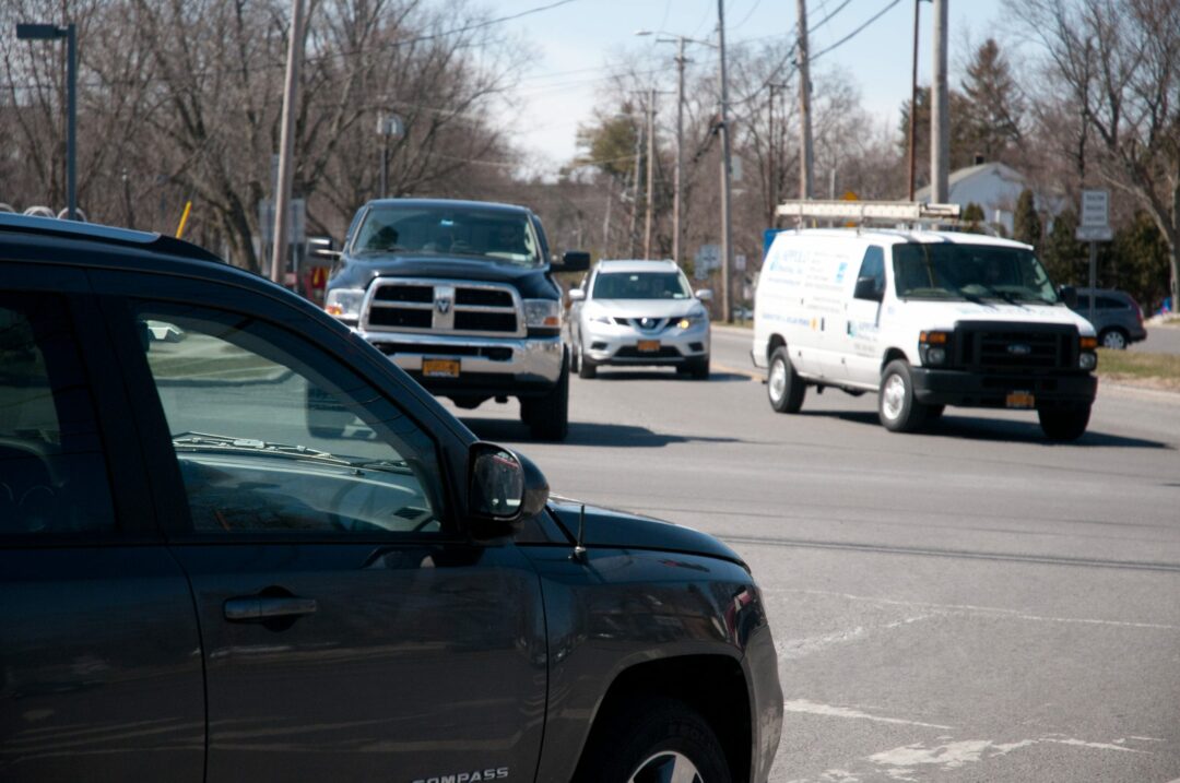 The dangerous dance of cars that traverse through Glenmont’s Babcock Corners may soon come to an end should a proposed traffic circle be approved.
(Photo by Michael Hallisey/Spotlight News)