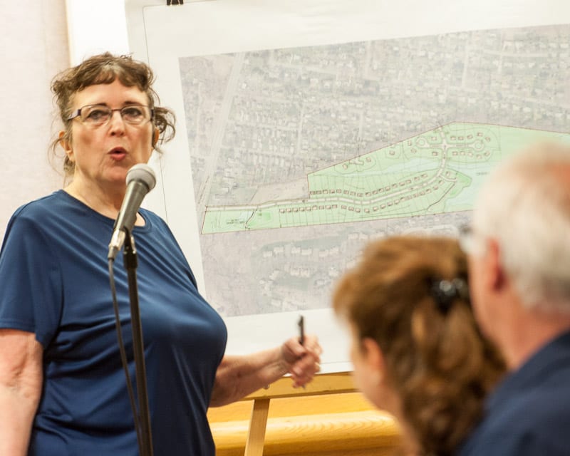 A resident speaks against the On the Farm Estate project on Tuesday, July 10 Jim Franco/Spotlight News