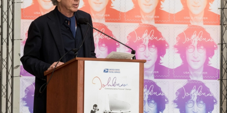 Photographer Bob Gruen shares his admiration for Lennon. His photograph was used for the new stamp.
Courtesy of 
U.S. Postal Service