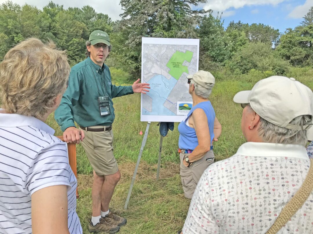 Initially, this 35-acre lot off of Fisher Boulevard was going to be a multi-home development, however, the landownder offered to donate the land in the interest of preserving open space.
 Michael Hallisey / Spotlight News