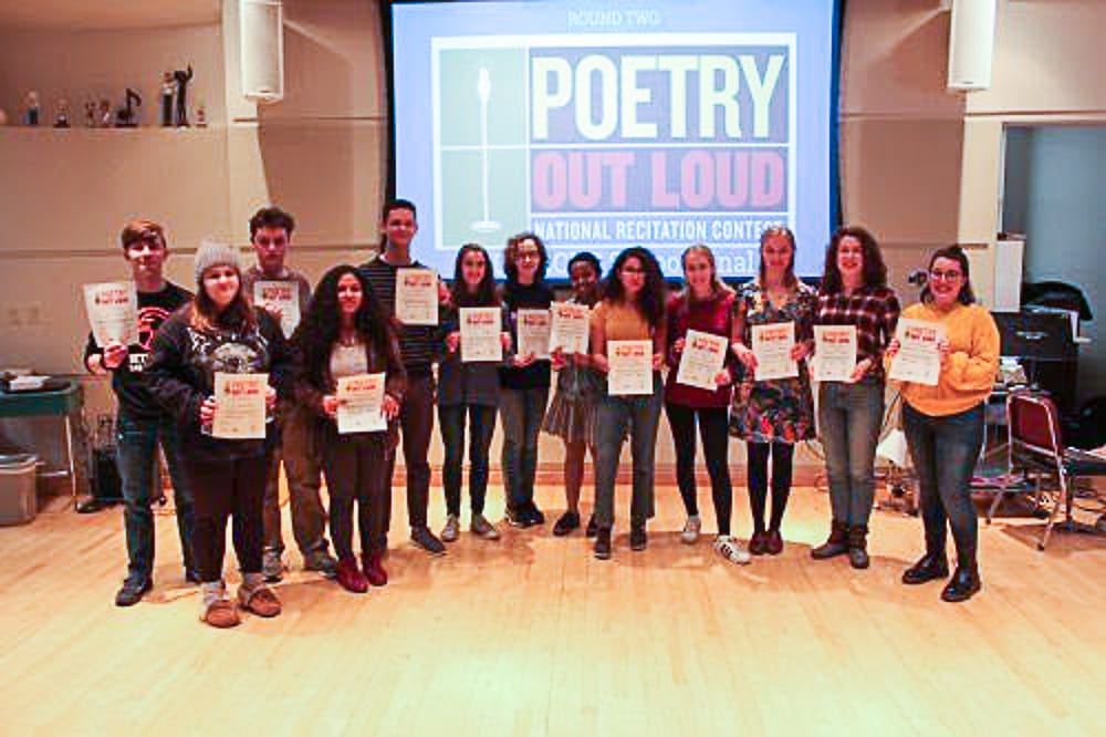 The contest’s 14 participants had to discover, memorize and recite two poems. 
Photo courtesy BCSD