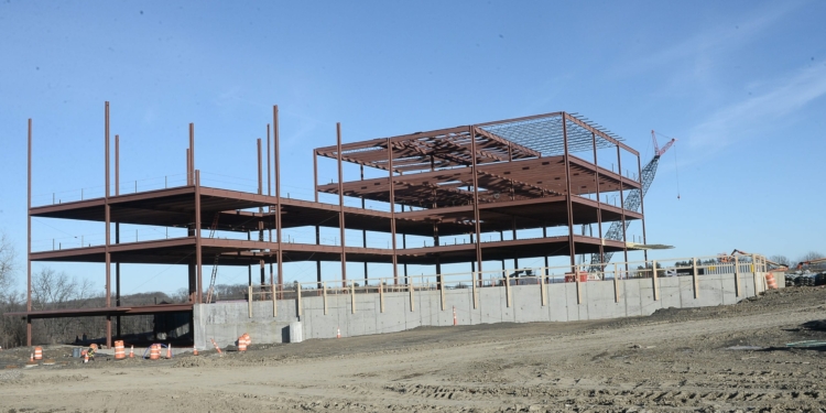 Construction on the new Ayco building is well under way. Jim Franco / Spotlight News
