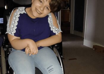 Charlotte "Charli" Gill, 10, had her brain's left half surgically removed to help stop the hundreds of seizures she experienced shortly after birth, in a condition called West syndrome.
Submitted photo.