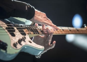 Billy Sheehan two hand tapping on his bass guitar.

Submitted photo