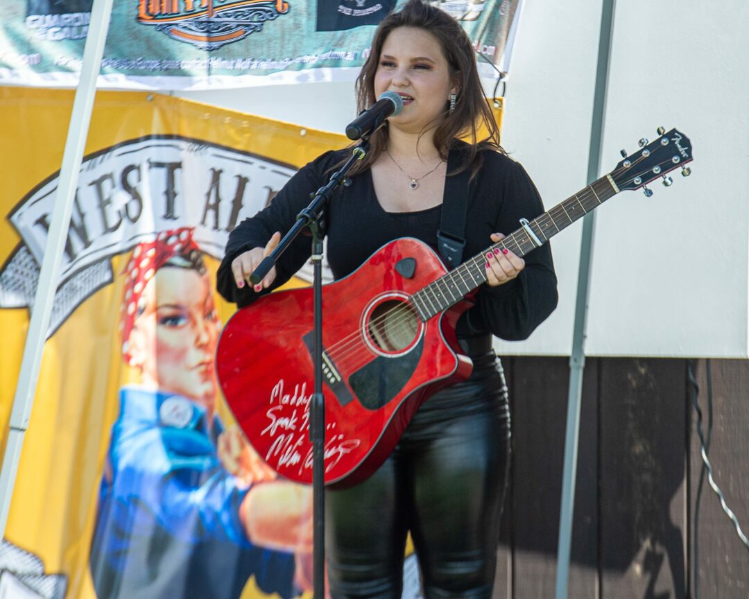 Madison VanDenburg performs at the West Albany Pocket Park (Jm Franco/Spotlight News)