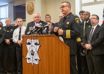 Albany County Sheriff Craig Apple speaks at a press conference denouncing the state Legislatures bail reform package that will go into effect on Jan. 1, 2020.
Jim Franco/Spotlight News