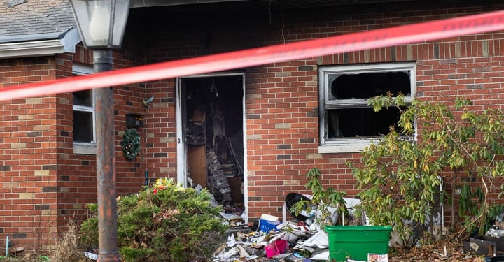The home at 43 Grandview Drive that was the scene of a fatal fire (Jim Franco/Spotlight News)