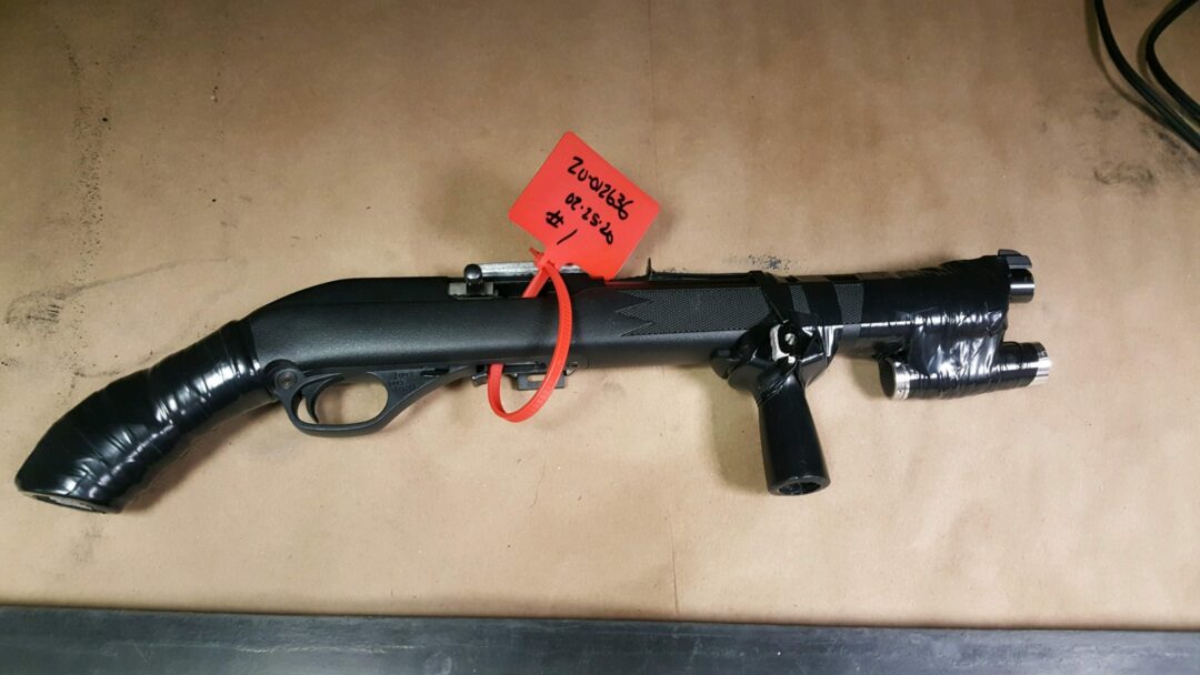 An illegal .22 caliber rifle recovered by Colonie police