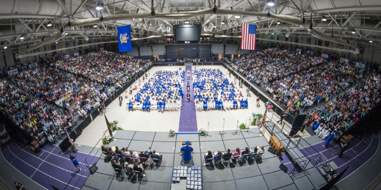 Shaker graduation at the SEFCU Arena in 2018. (Jim Franco/Spotlight News)
