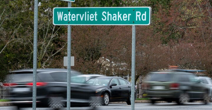 The intersection of Watervliet Shaker and New Karner roads (Jim Franco/Spotlight News)