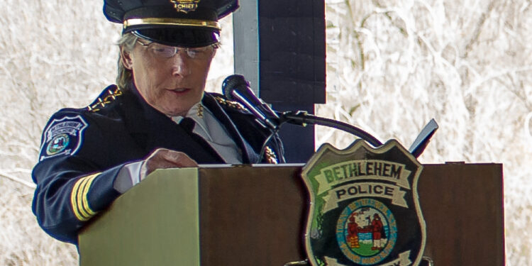 Chief Gina Cocchiara at Bethlehem Police Department Awards April 19.