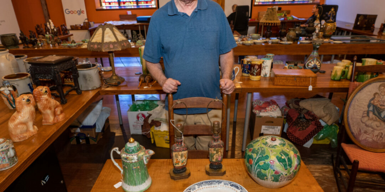 Robert Meringolo, of the Appraisers Road Show, stands next to items in the estate of Hans Toch.


Jim Franco / Spotlight News