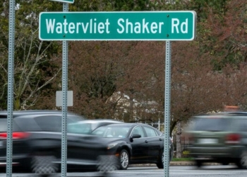The intersection of Watervliet Shaker Road and Route 155 (Jim Franco / Spotlight News)