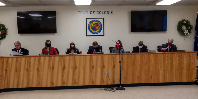 The new Colonie Town Board is split three-three. (Jim Franco/Spotlight News)