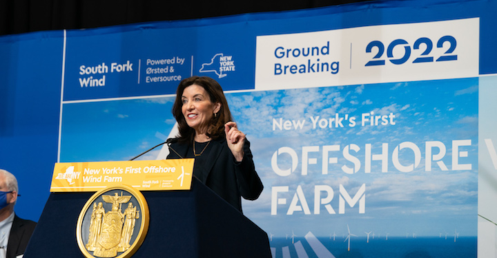 Governor Kathy Hochul today, alongside United States Secretary of the Interior Deb Haaland and other elected officials, celebrated the start of construction of South Fork Wind, New York’s first offshore wind project, jointly developed by Ørsted and Eversource off the coast of Long Island.