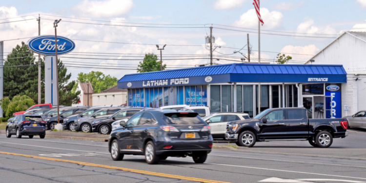 The Latham Ford dealership on Columbia Street. (Jim Franco / Spotlight News)