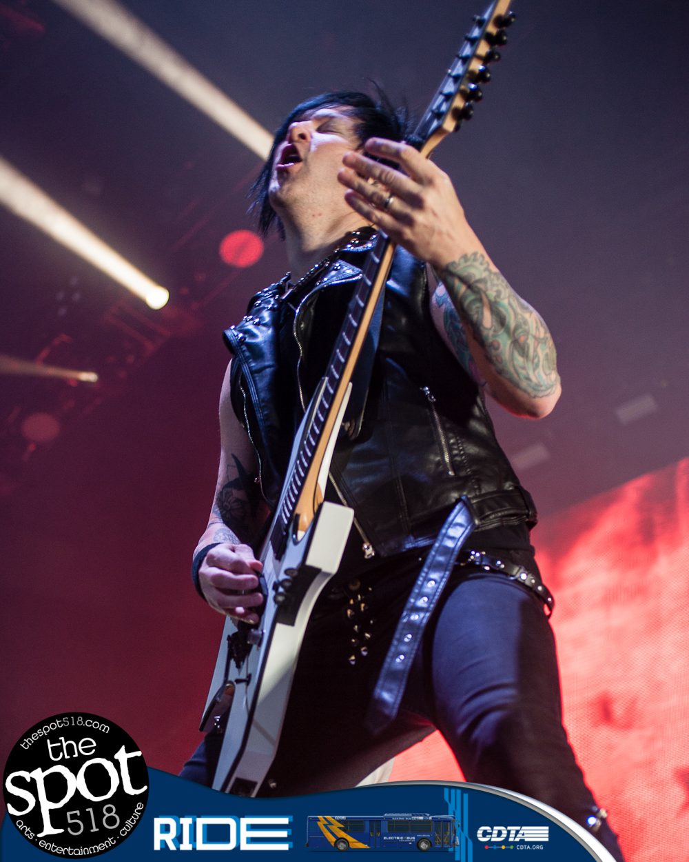 Black Veil Brides performing at Albany's MVP Arena during a stop of the Trinity of Terror tour on Friday, Nov. 18. Photo by Michael Hallisey / The Spot 518