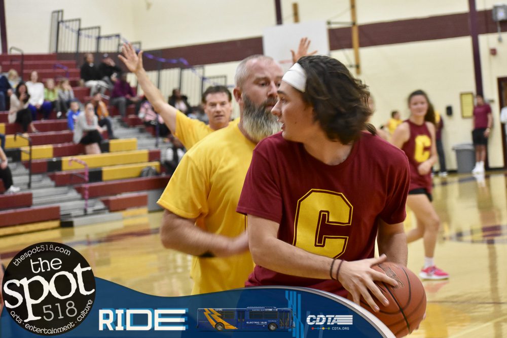 Colonie Staff vs. Students basketball game at Colonie High School on Novemeber 4.