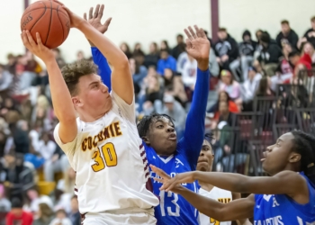 Colonie and Albany battled on the court on February 10.
