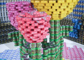CANstruction on view at Crossgates Mall through May 1.