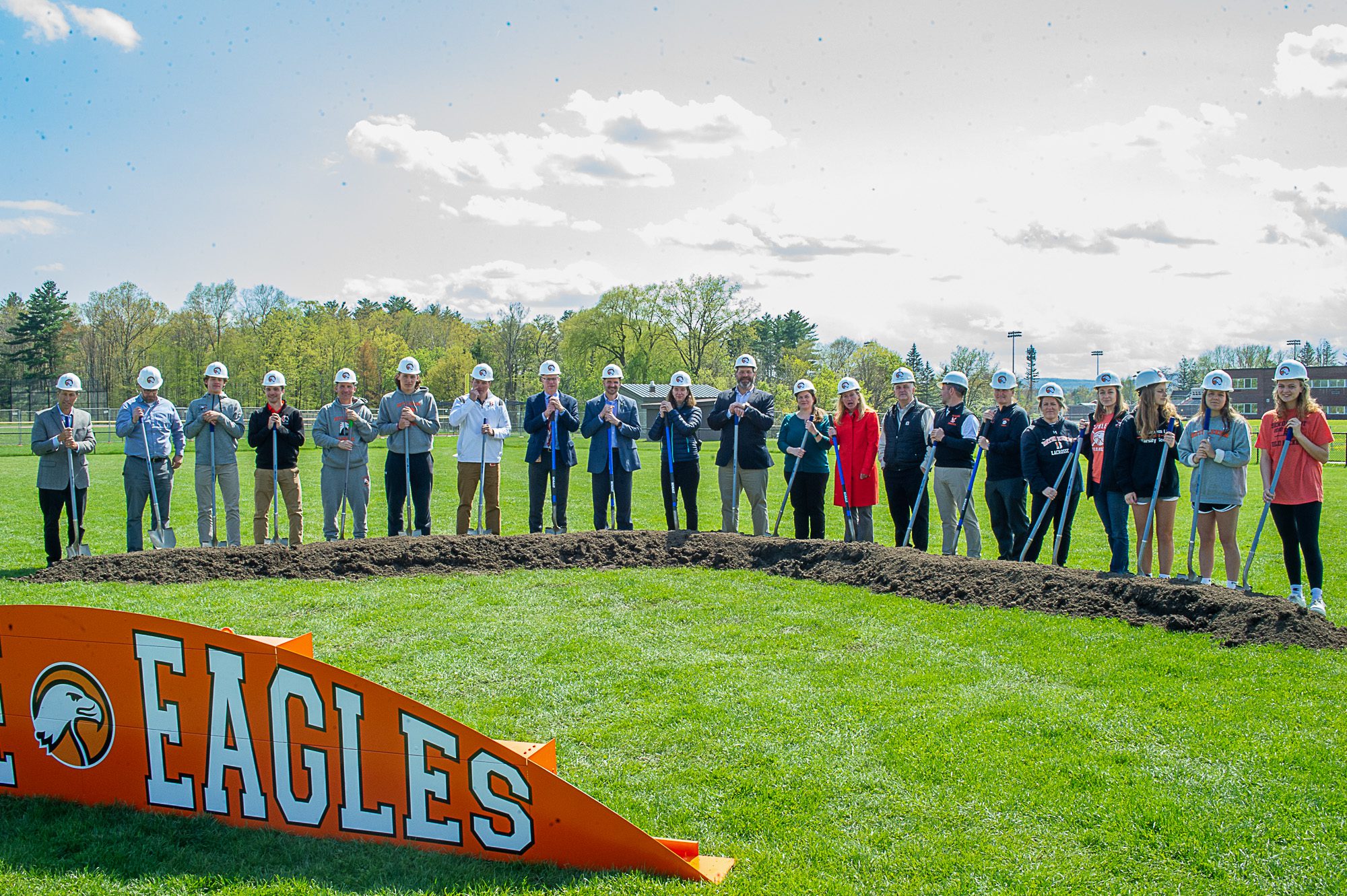 Officials had a ground breaking ceremony for the new artificial turf field at Bethlehem High School.